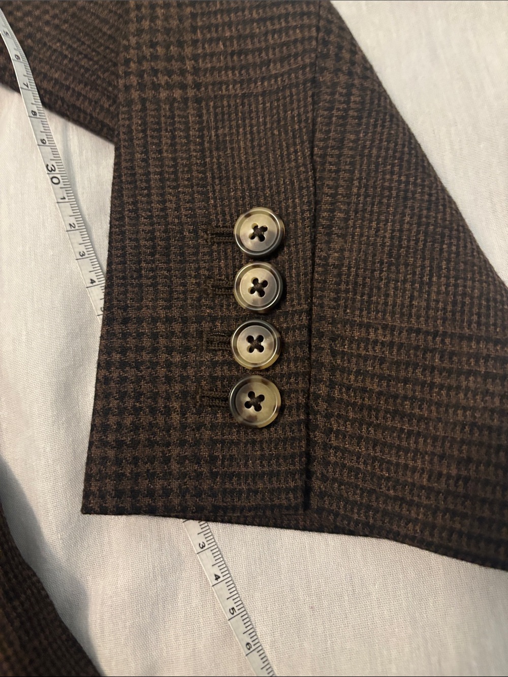 J.Crew Double-Breasted Blazer Wool Blend Chocolate houndstooth plaid SZ 8 NWT - Picture 10 of 12